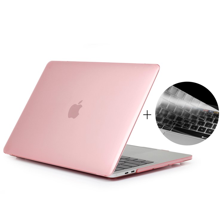 HAT PRINCE PC Hard Shell + EU Version TPU Keyboard Film for MacBook Pro 13.3-inch (2016) with Touch Bar (A1706) - Pink-1