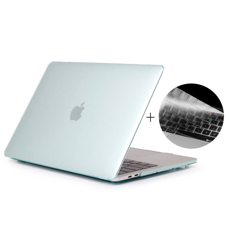 HAT PRINCE PC Shell Case + EU Version TPU Keyboard Film for MacBook Pro 13.3-inch (2016) A1706 with Touch Bar - Green-1
