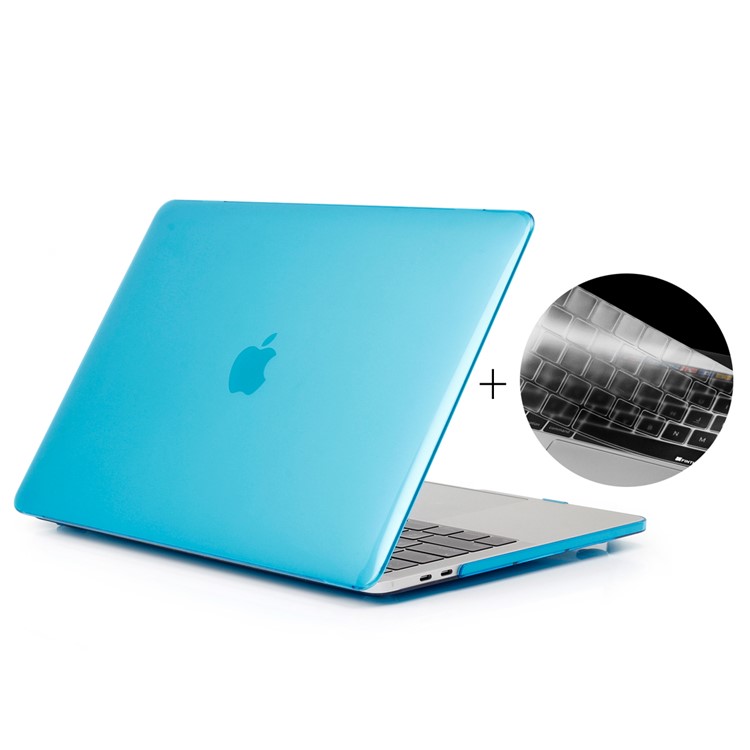 HAT PRINCE Hard Shell Case + EU Version TPU Keyboard Film for MacBook Pro 15-inch (2016) 15.4" A1707 with Touch Bar - Blue-1