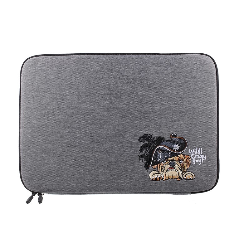 MUTURAL Embroidery Notebook Sleeve Bag for Macbook Air/Pro 13.3 Inch etc., Size: 34 x 24 x 2cm - Pirate Tiger-1