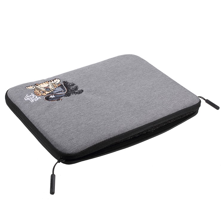 MUTURAL Embroidery Notebook Sleeve Bag for Macbook Air/Pro 13.3 Inch etc., Size: 34 x 24 x 2cm - Pirate Tiger-5
