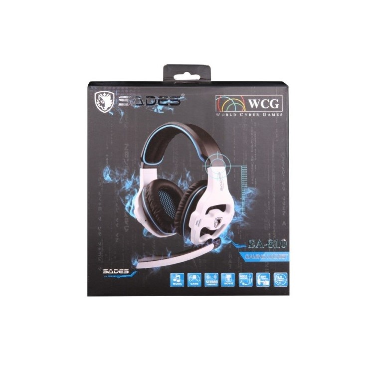 SADES SA-810 Professional Over-Ear Gaming Headphone Headset with Mic - Black-5