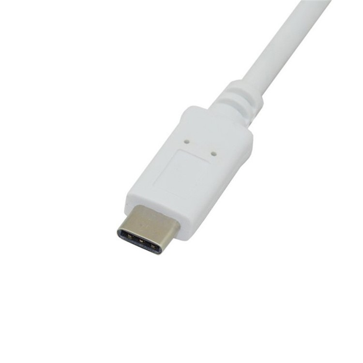 USB 3.1 Type C Male to Male Connector Data Cable - White-3