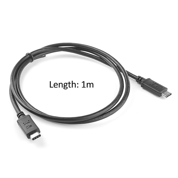 USB 3.1 Type C Male to Male Connector Data Cord - Black-4