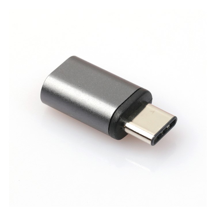 Reversible Design USB 3.1 Type C to Micro USB 2.0 Female Adapter - Grey-2