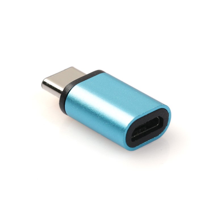 Reversible Design USB 3.1 Type C to Micro USB 2.0 Female Adapter Converter - Blue-1