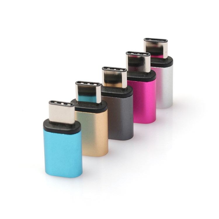 Reversible Design USB 3.1 Type C to Micro USB 2.0 Female Adapter Converter - Blue-5