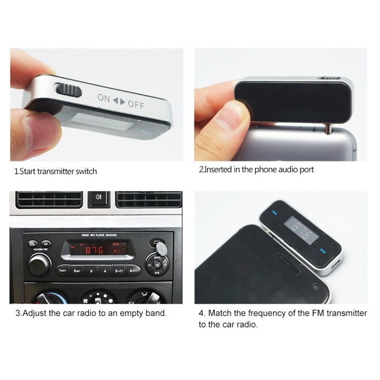 3.5mm In-car FM Transmitter Radio Adapter - Black-18