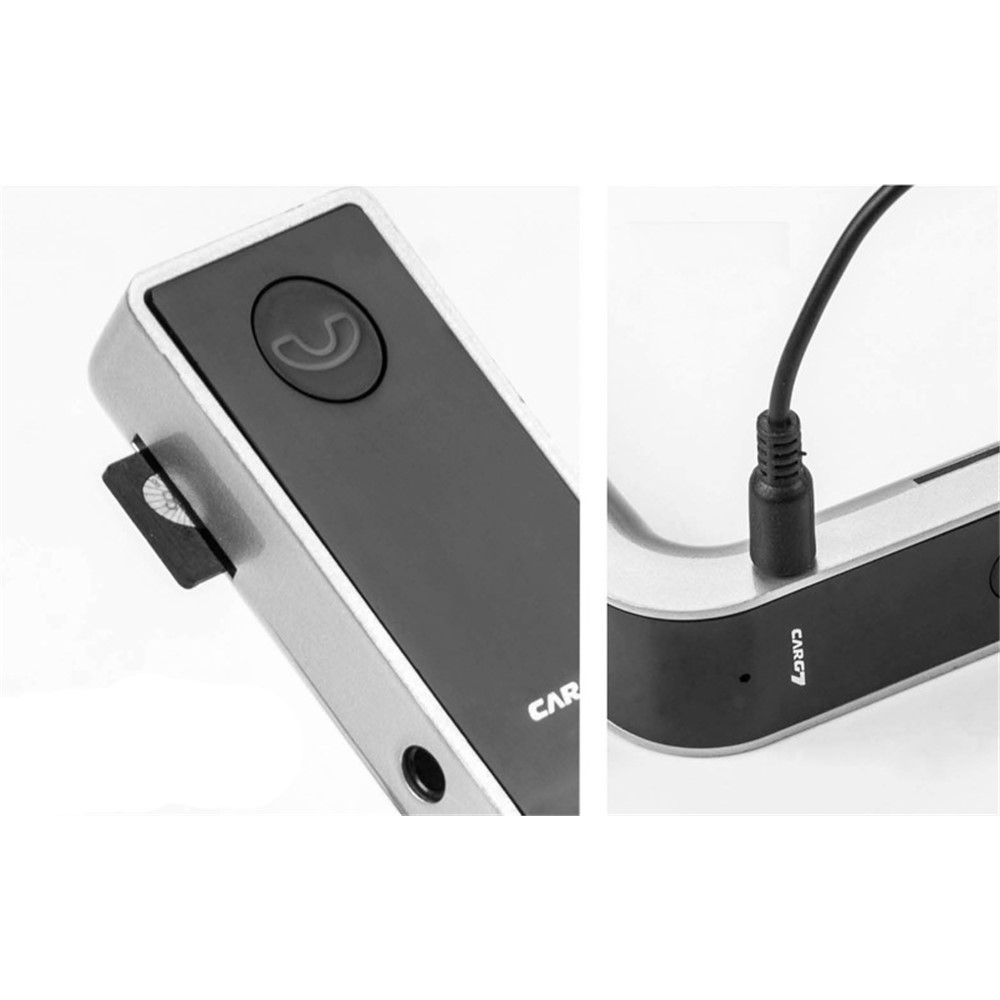 G7 Smart Car Bluetooth MP3 Player FM Transmitter Hands-free Car Kit USB Car Charger - Silver-2