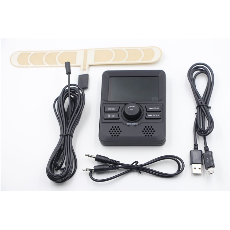 Windscreen Interior Glass Mount Car Digital DAB/DAB+ FM Radio Adapter Bluetooth Transmitter - Black-14