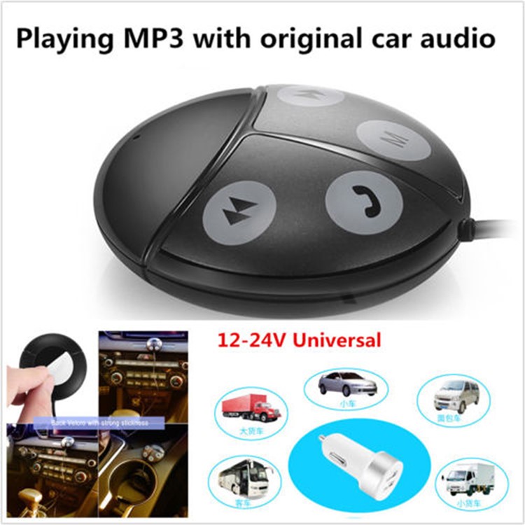 T851 12-24V Wireless Bluetooth FM Transmitter MP3 Player USB Charger Car Kit - Black-7