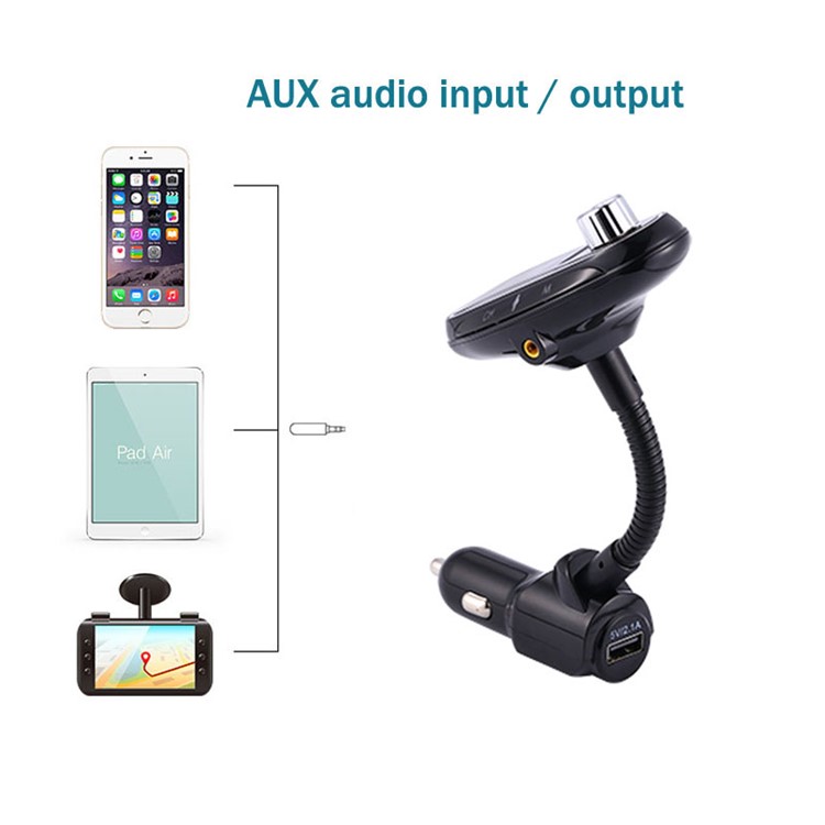 T12 Wireless Car MP3 Player Bluetooth Hands-free Car Kit FM Transmitter Support TF Card/U Disk-11