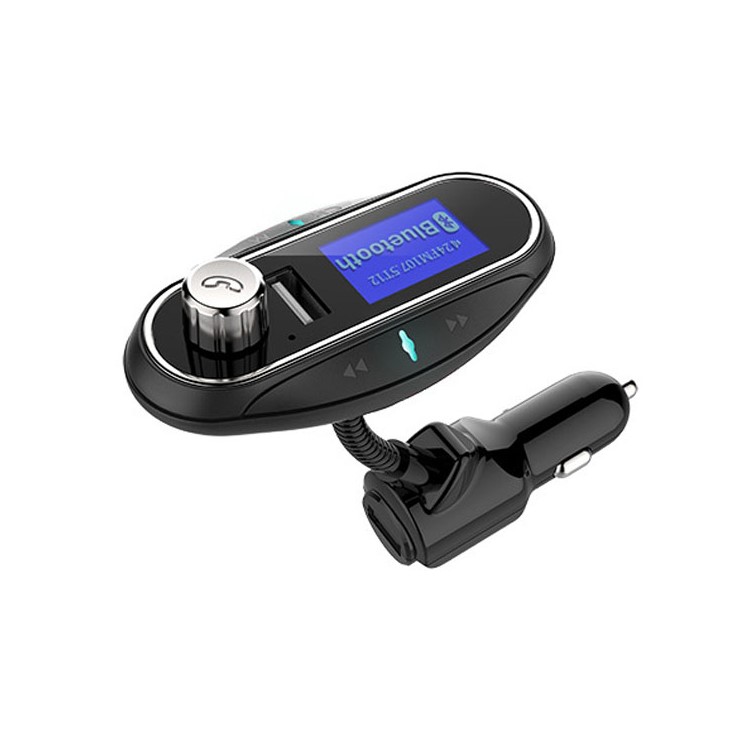T12 Wireless Car MP3 Player Bluetooth Hands-free Car Kit FM Transmitter Support TF Card/U Disk-4