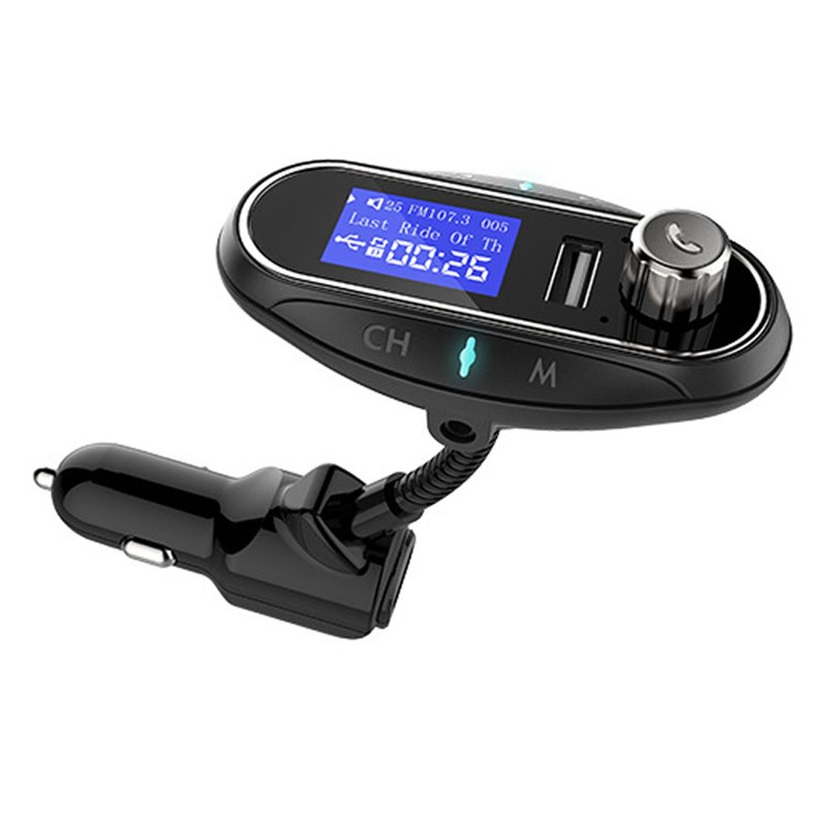 T12 Wireless Car MP3 Player Bluetooth Hands-free Car Kit FM Transmitter Support TF Card/U Disk-7