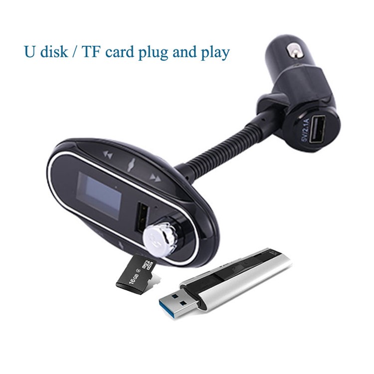 T12 Wireless Car MP3 Player Bluetooth Hands-free Car Kit FM Transmitter Support TF Card/U Disk-9