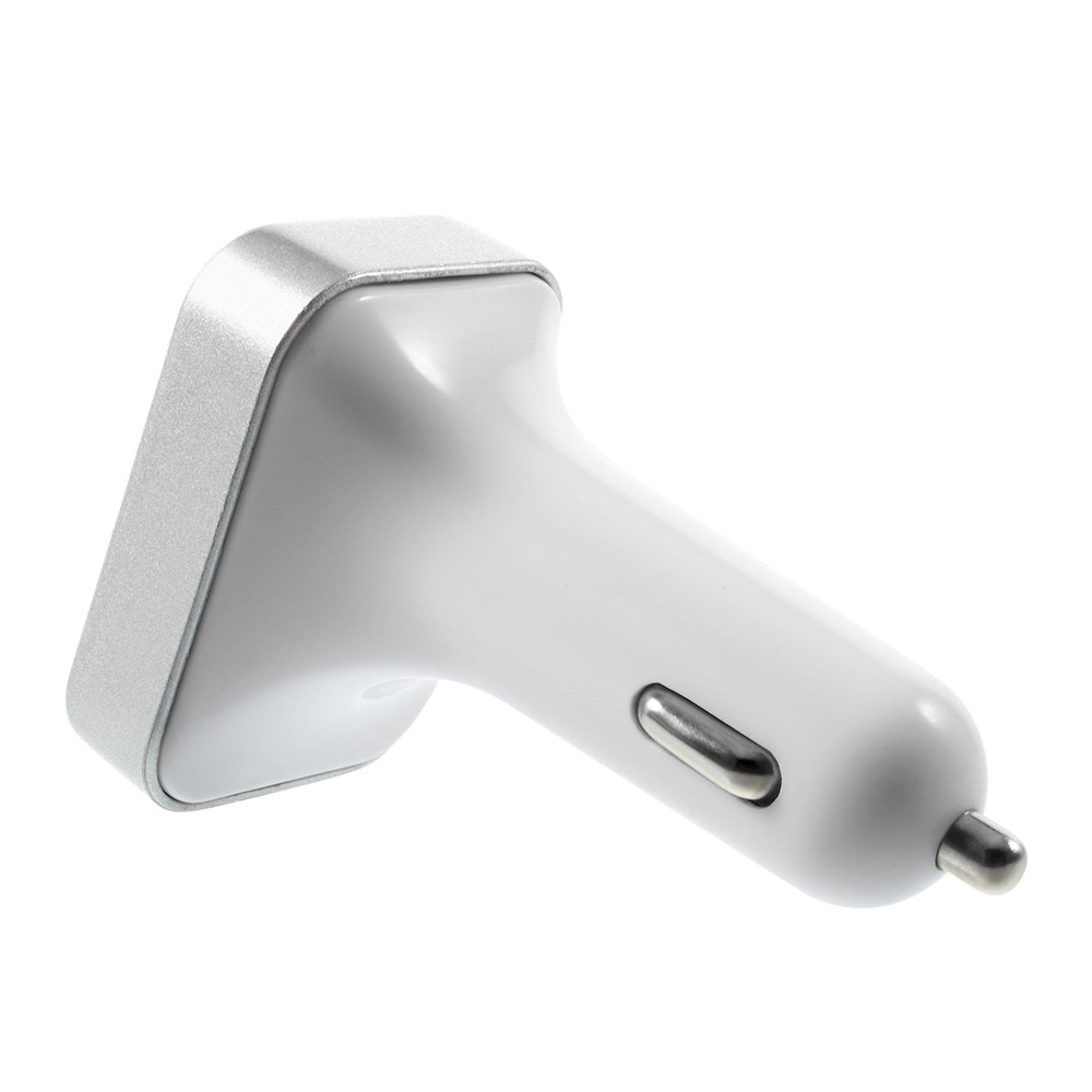 USB Car Charger Bluetooth FM Transmitter Stereo Car Kit Support TF Card/U Disk Play - Silver Color-2