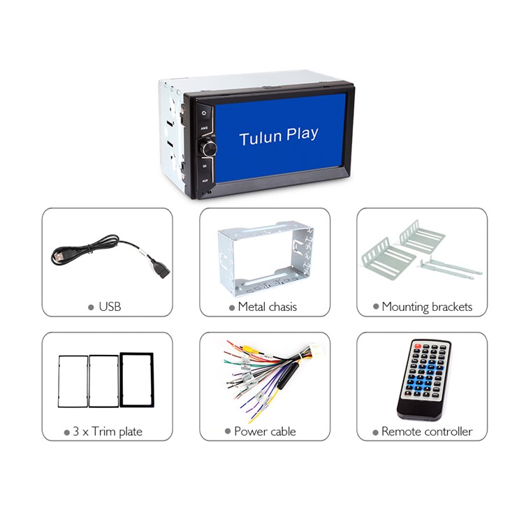 6503MP5 6.5inch 2 DIN Fixed Panel Car DVD Car Media Player with AM/FM/ RDS/USB/SD/BT Mirror Link-6