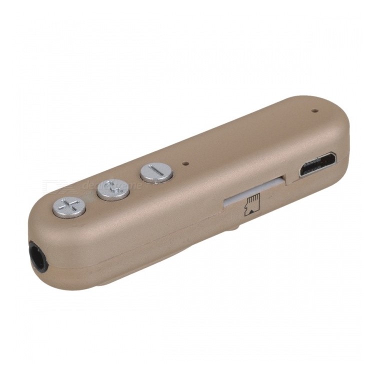 i8 Wireless Bluetooth 4.2 MP3 Player 3.5mm Jack Aux Audio Receiver Adapter Supports TF Card - Gold-1