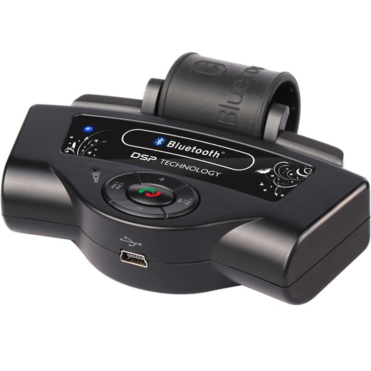 Steering Wheel Hands-free Auto Bluetooth Car Kit Built-in Speaker-3