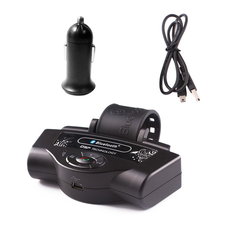 Steering Wheel Hands-free Auto Bluetooth Car Kit Built-in Speaker-4