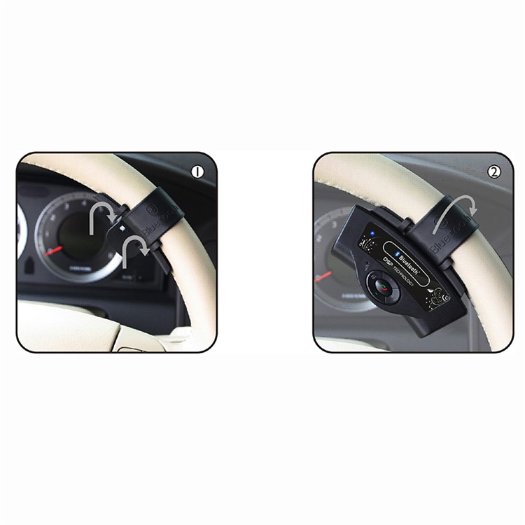 Steering Wheel Hands-free Auto Bluetooth Car Kit Built-in Speaker-6
