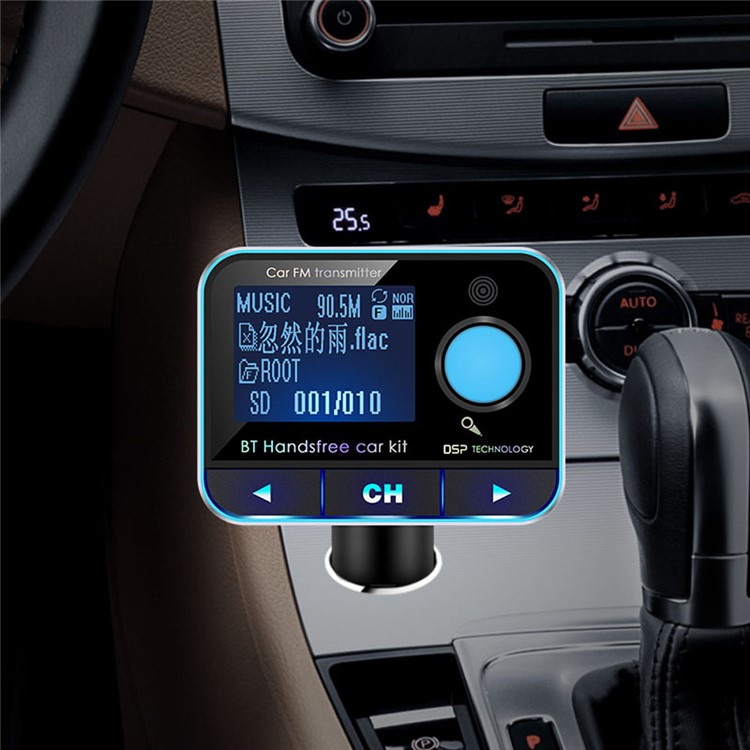 BT008 Bluetooth FM Transmitter Dual USB Car Charger Wireless Car Kit Support TF Card/Aux-in-10