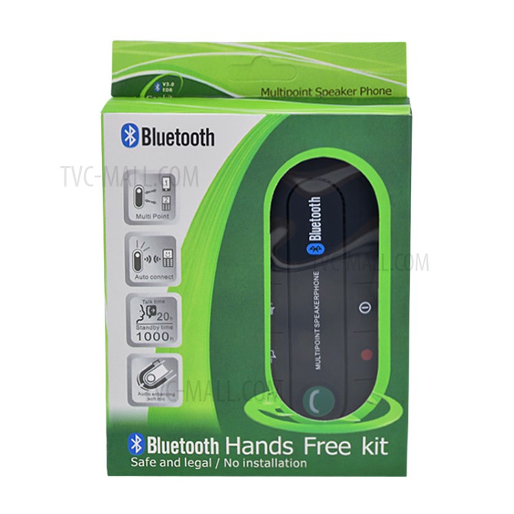Sunvisor Mount Bluetooth Haut-parleur Téléphone Mains Libres Lecteur MP3 Kit De Voiture Pour Iphone Ipad Samsung Sony LG-9