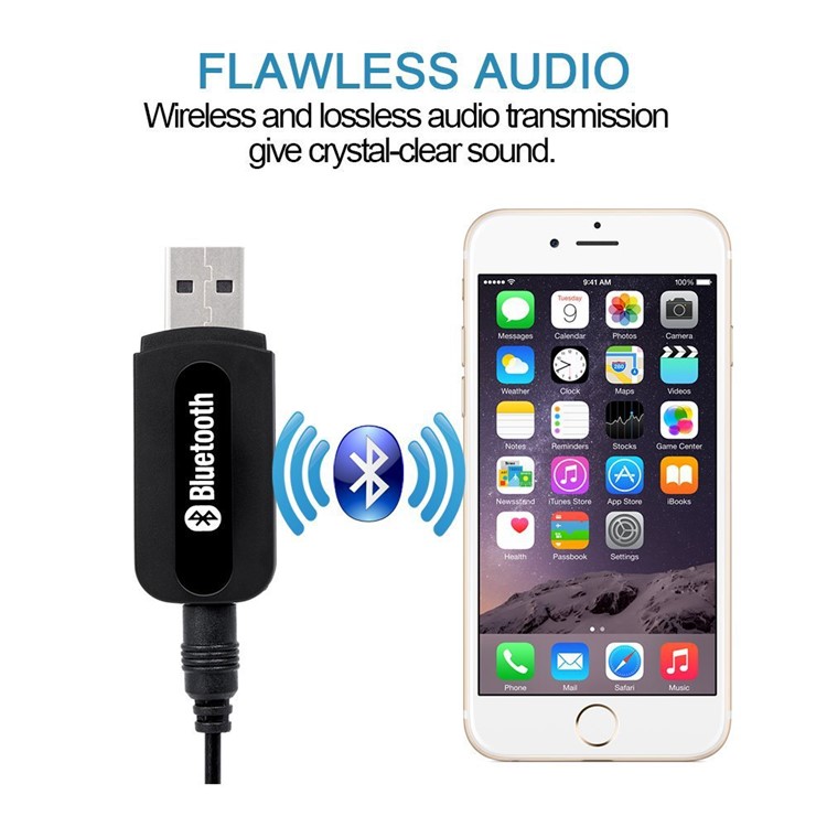 Adaptador De Receptor Estéreo Sem Fio Bluetooth USB Com Conector De 3,5 Mm-5