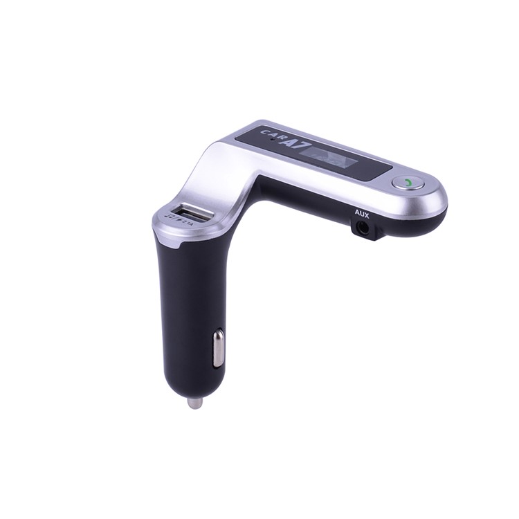 A7 FM Transmitter MP3 Player Wireless Bluetooth Hands-free USB Car Charger Kit - Silver-2