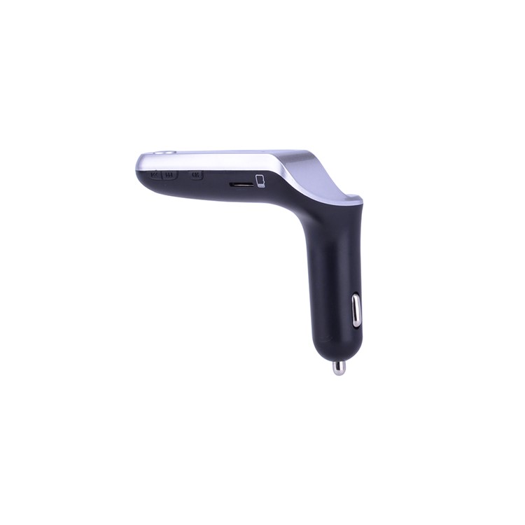 A7 FM Transmitter MP3 Player Wireless Bluetooth Hands-free USB Car Charger Kit - Silver-5