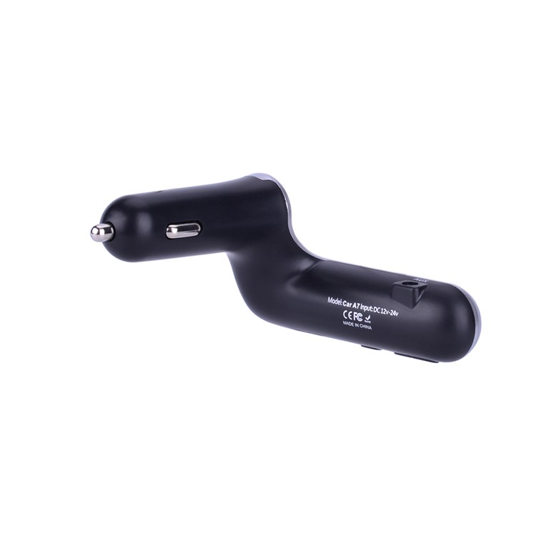 A7 FM Transmitter MP3 Player Wireless Bluetooth Hands-free USB Car Charger Kit - Silver-8