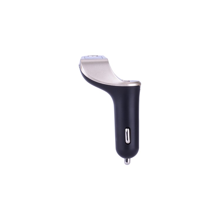 A7 Wireless Bluetooth MP3 Player Hands-free FM Transmitter USB Car Charger Kit - Gold-5