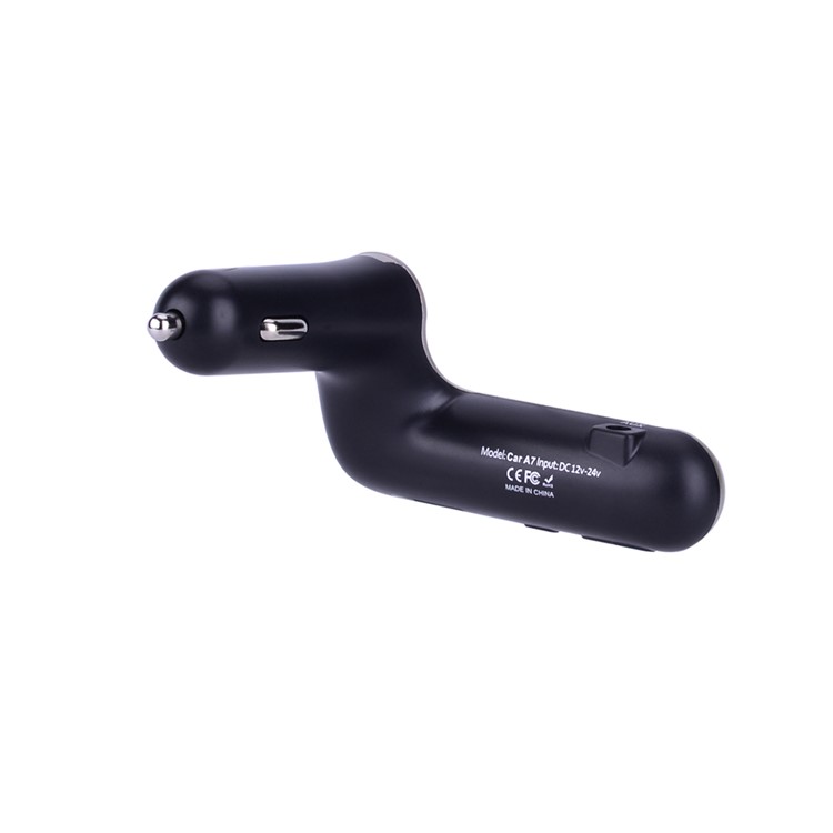 A7 Wireless Bluetooth MP3 Player Hands-free FM Transmitter USB Car Charger Kit - Gold-7