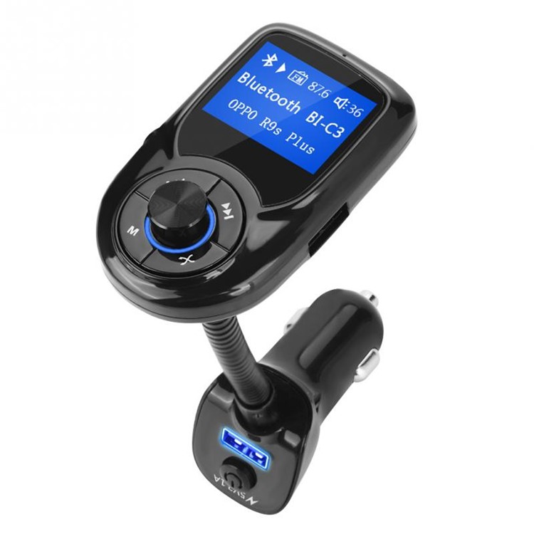 BT-C3 Car Hands-free MP3 Player FM Transmitter Bluetooth Car Kit Support TF Card/U-Disk-10