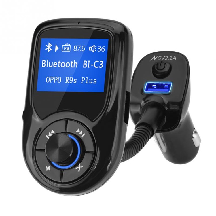 BT-C3 Car Hands-free MP3 Player FM Transmitter Bluetooth Car Kit Support TF Card/U-Disk-11