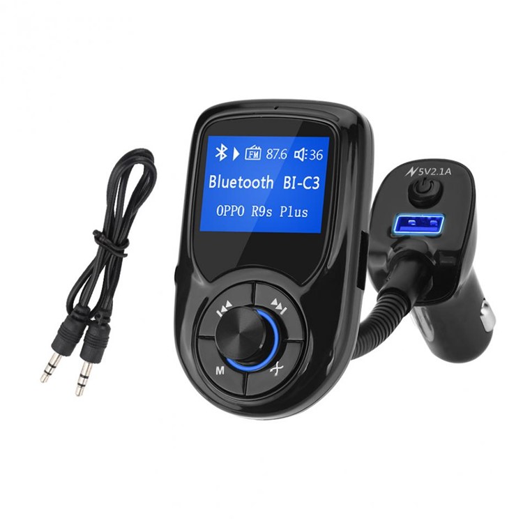 BT-C3 Car Hands-free MP3 Player FM Transmitter Bluetooth Car Kit Support TF Card/U-Disk-9