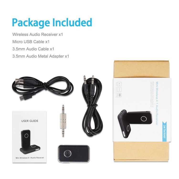 JEDX Mini Wireless Bluetooth 4.1 Stereo Audio Music Receiver Support Hands-free Calling-10