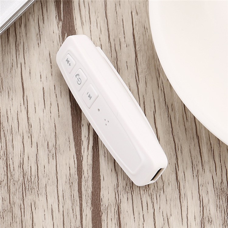 Wireless Bluetooth 4.2 Stereo Audio Music Receiver Support Hands-free Calling - White-2