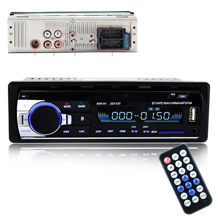 Car Bluetooth MP3 Reproductor FM Soporte de Receptor USB/SD/AUX