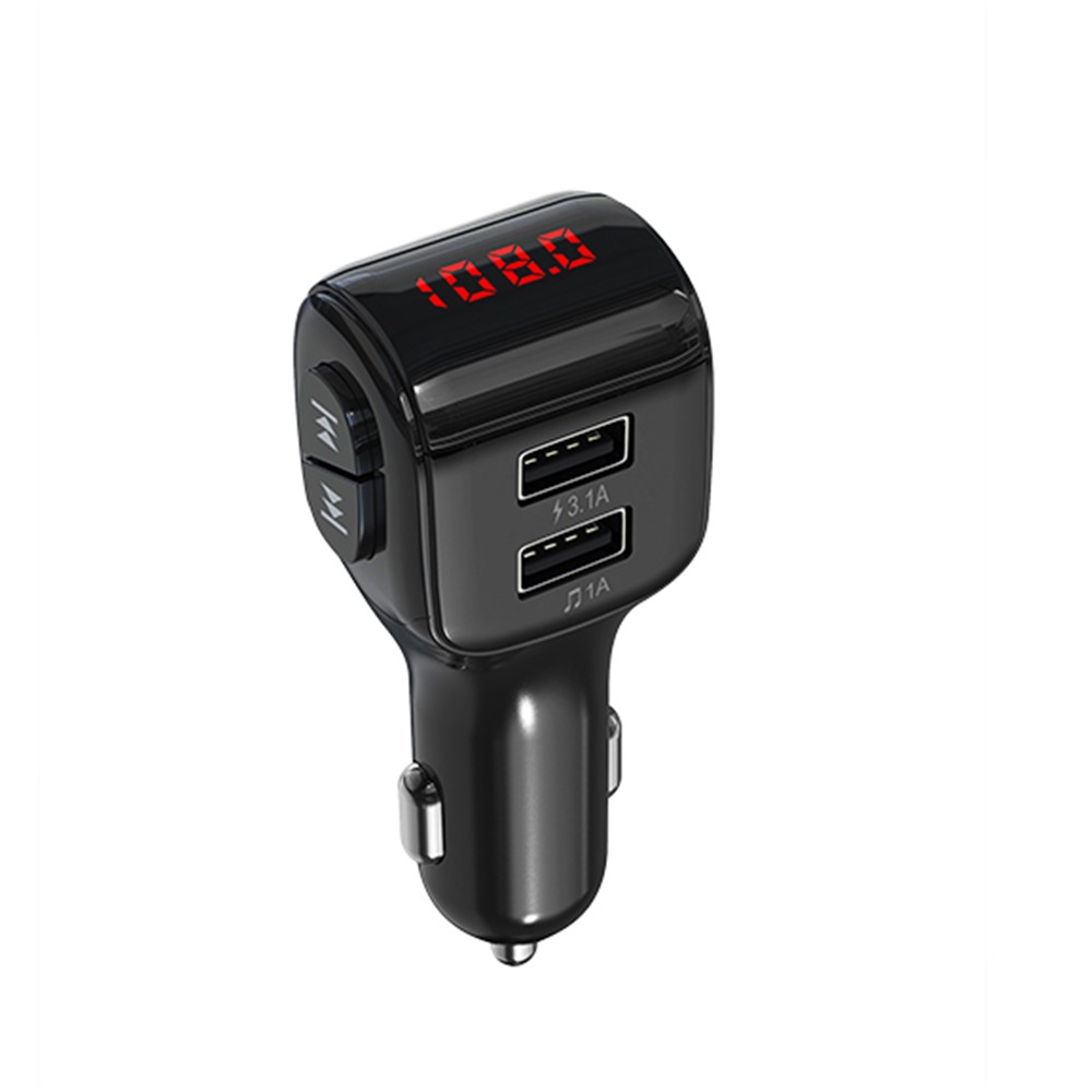 Dual USB Handsfree Car FM Transmitter Bluetooth 5.0 Wireless U Disk MP3 Player-8