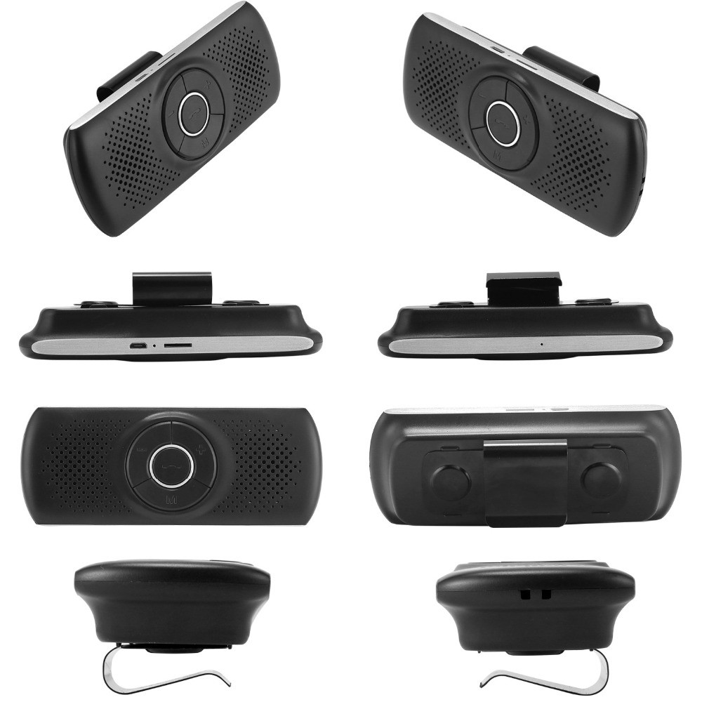 T826 Speaker Handsfree MP3 Music Bluetooth Player Sem Fio Bluetooth 4.2 Kit De Apoio Do Carro EDR TF Conectar 2 Telefones - Prata Negra-11