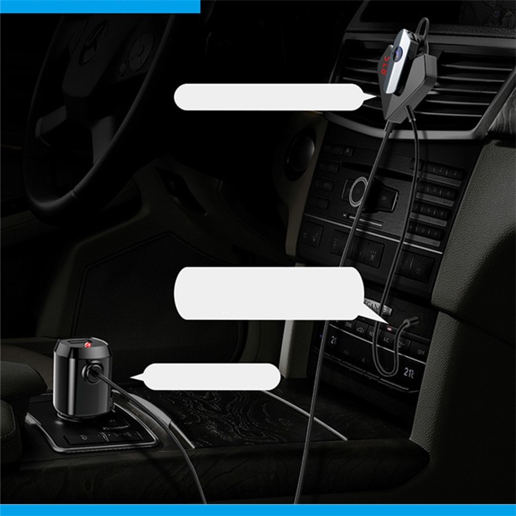 V12 Bluetooth5.0 Car Kit MP3 Player USB Charger Handsfree Call FM Transmitter BT Earphone-10