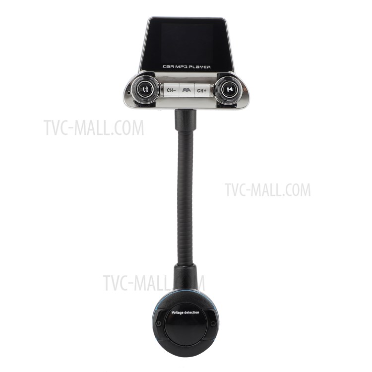 Car Bluetooth FM Transmitter with 1.4-inch LCD Display, QC3.0 and Smart 2.1A USB Ports
