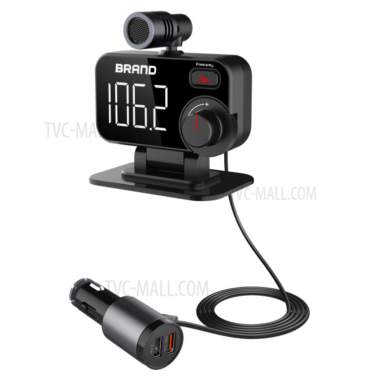 BT92 Car Charger FM Transmitter Bluetooth Hands-free Car Kit Dual USB MP3 Music Player for iPhone-5
