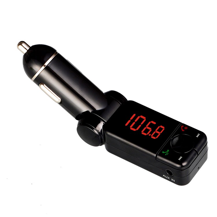 M318 Car Bluetooth Transmitter with FM & Hands-free & USB Charger Support A2DP-1