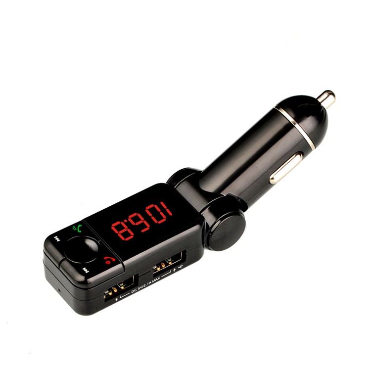M318 Car Bluetooth Transmitter with FM & Hands-free & USB Charger Support A2DP-5