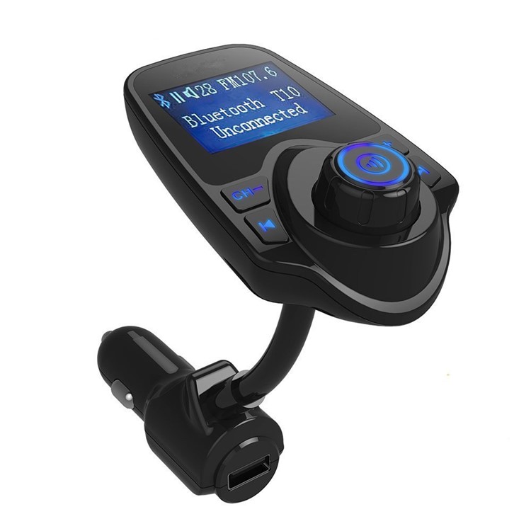 T10 Bluetooth FM Transmitter Car MP3 Player Car Charger Support TF Card-2