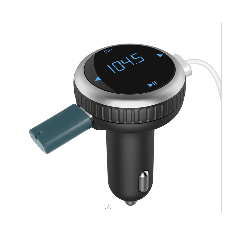 SAGO BT69 Car Bluetooth 4.2 Hands-free Call FM Transmitter MP3 Music Player Support TF Card - Black-6