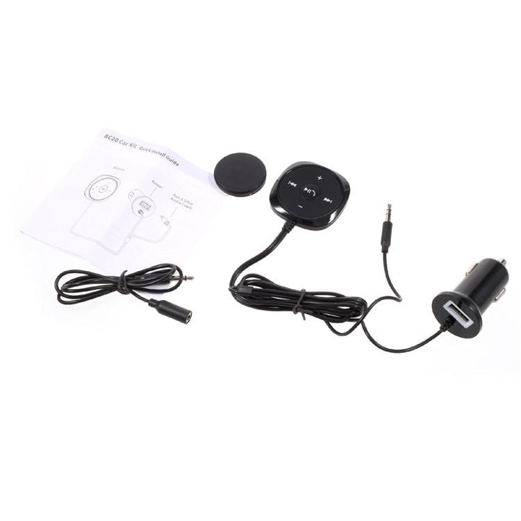 BC20 Wireless Bluetooth Handsfree Car Kit Music Player Receiver with 2