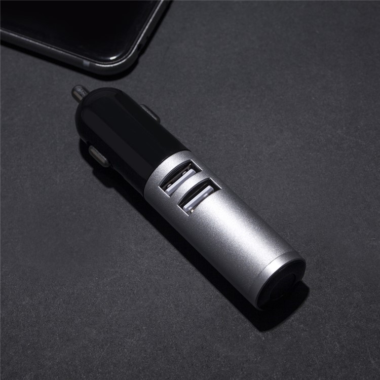 DIGICARE Q9 Dual USB Car Charger Bluetooth 4.0 Stereo Single Headset (CE/FCC/RoHS) - Black / Silver-10